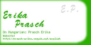 erika prasch business card